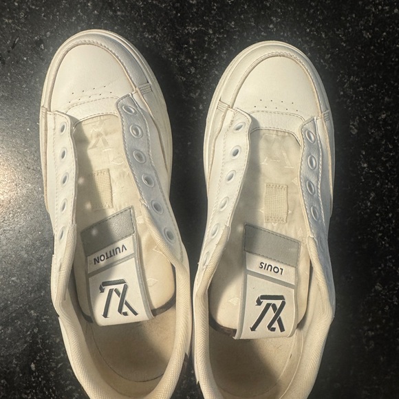 Louis Vuitton White and Brown Sneakers - Picture 9 of 9